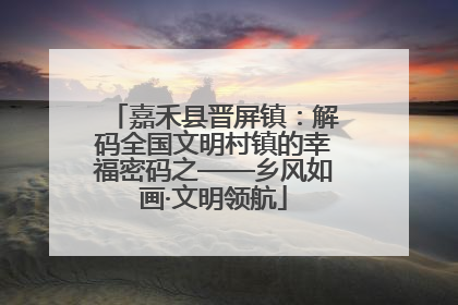 嘉禾县晋屏镇：解码全国文明村镇的幸福密码之——乡风如画·文明领航